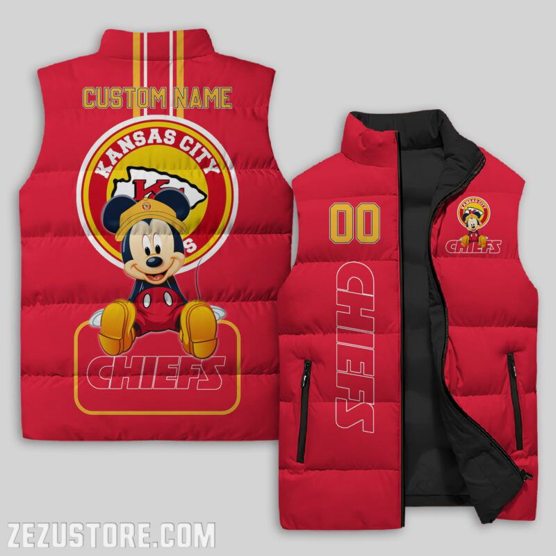 Sportswearmerch Kansas City Chiefs NFL Sleeveless Puffer Jacket For Fans