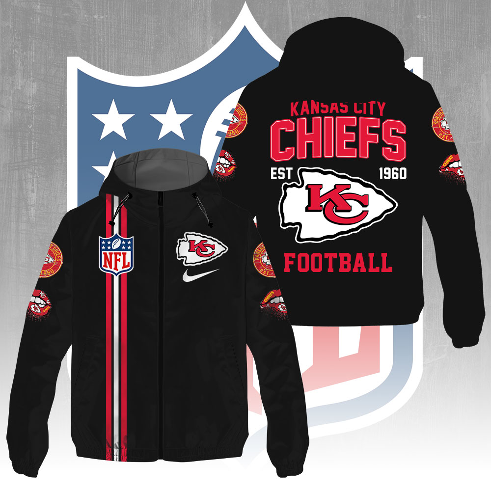 Sportswearmerch Kansas City Chiefs NFL Windbreaker Jacket For Fan