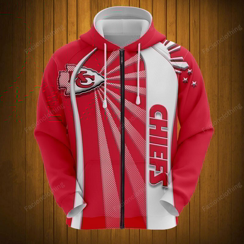 Sportswearmerch Kansas City Chiefs NFL Zip Hoodie Personalized For Fan