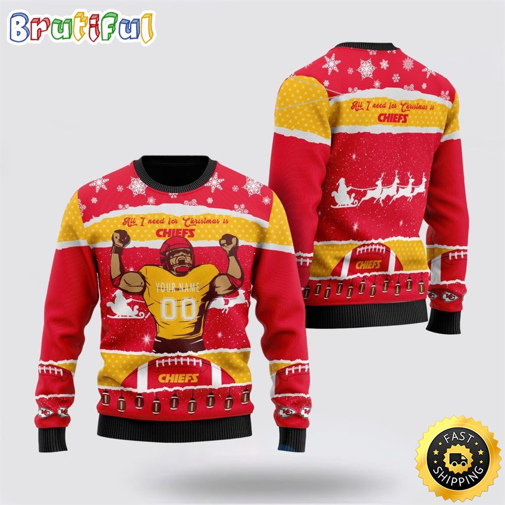Sportswearmerch Kansas City Chiefs NHL Personalized Christmas Sweater For Fan