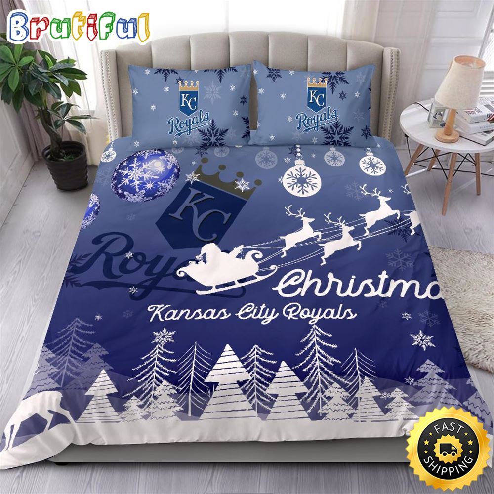 Sportswearmerch Kansas City Royals MLB Christmas Bedding Sets For Fan