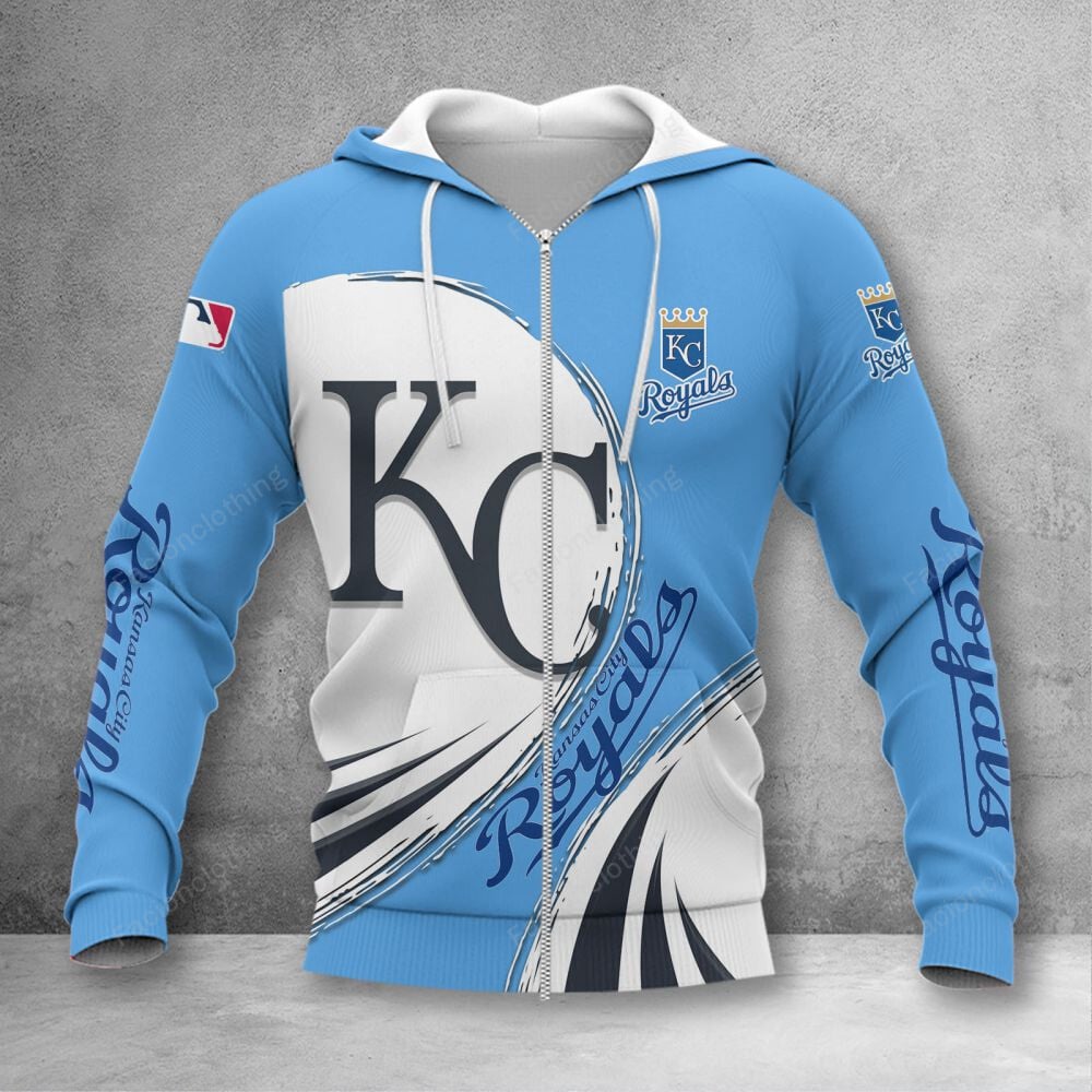 Sportswearmerch Kansas City Royals MLB Personalized Zip Hoodie For Fan