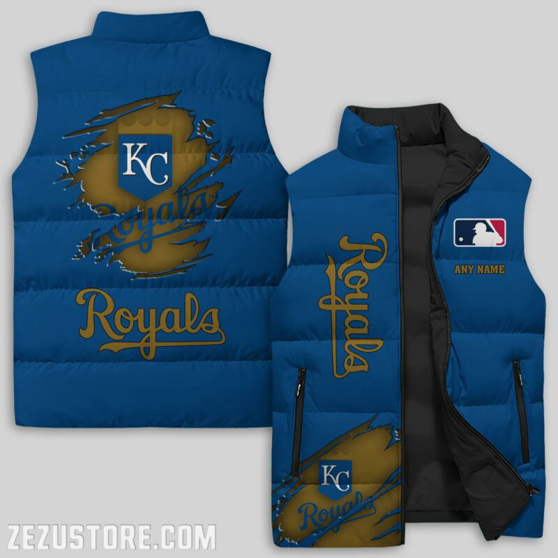 Sportswearmerch Kansas City Royals MLB Sleeveless Puffer Jacket For Fans