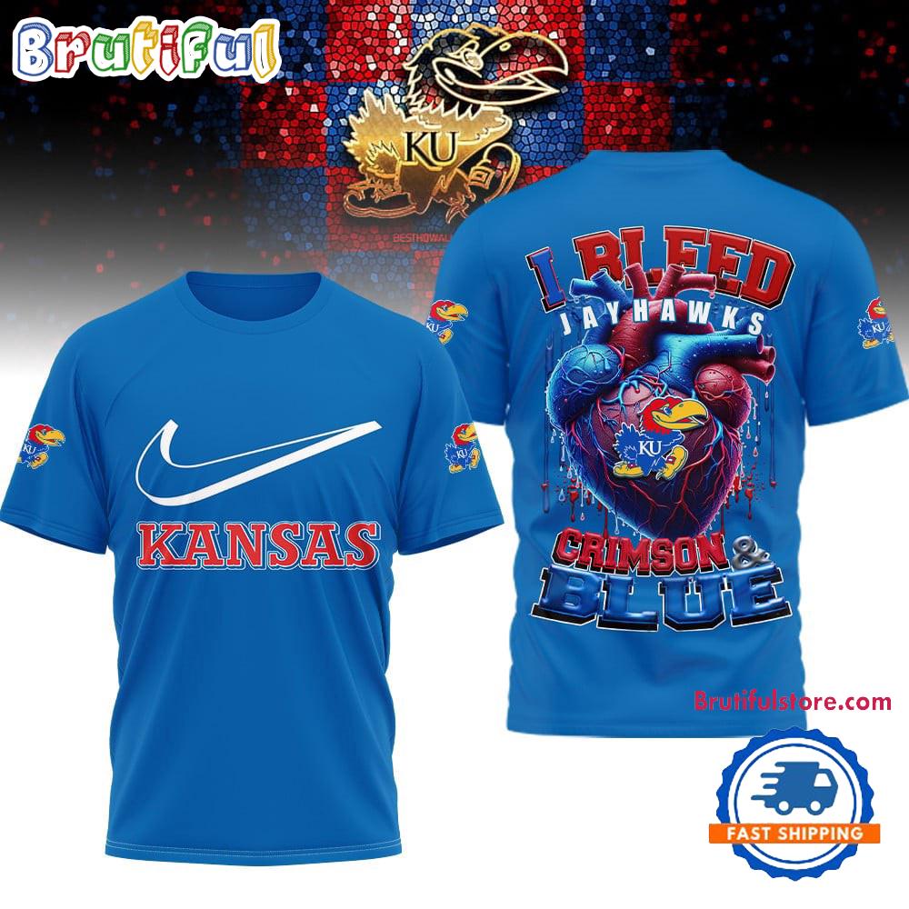 Sportswearmerch Kansas Jayhawks NCAA I Bleed T-shirt For Fan