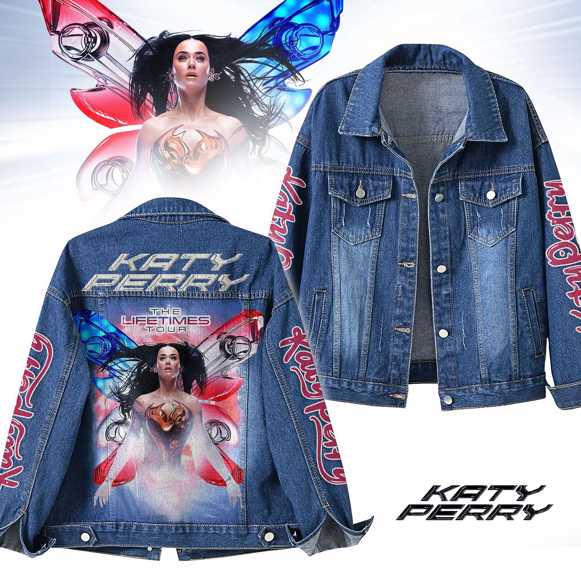 Sportswearmerch Katy Perry Denim Jacket Gift For Fans