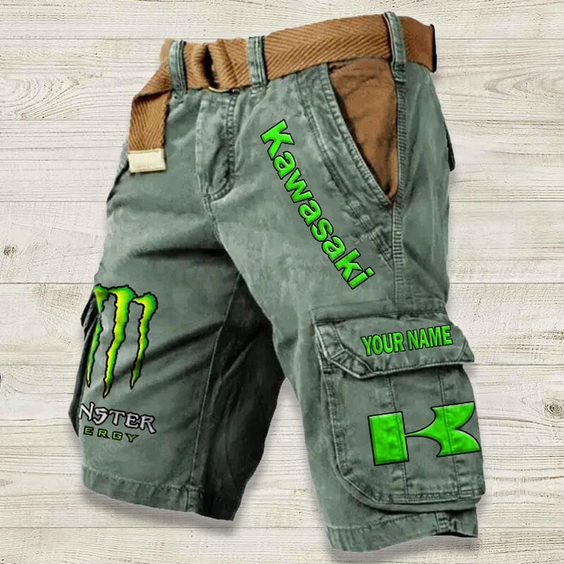Sportswearmerch Kawasaki Motorcycle Denim Short For Fan