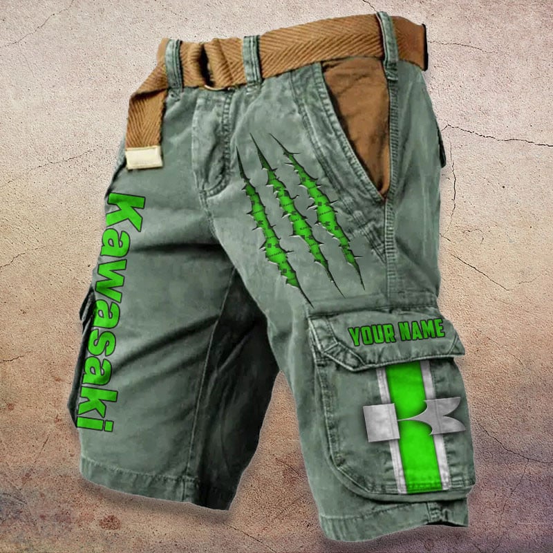 Sportswearmerch Kawasaki Motorcycle Denim Short For Fan