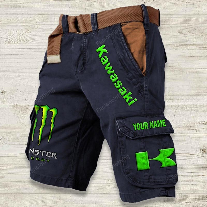 Sportswearmerch Kawasaki Motorcycle Denim Short For Fan