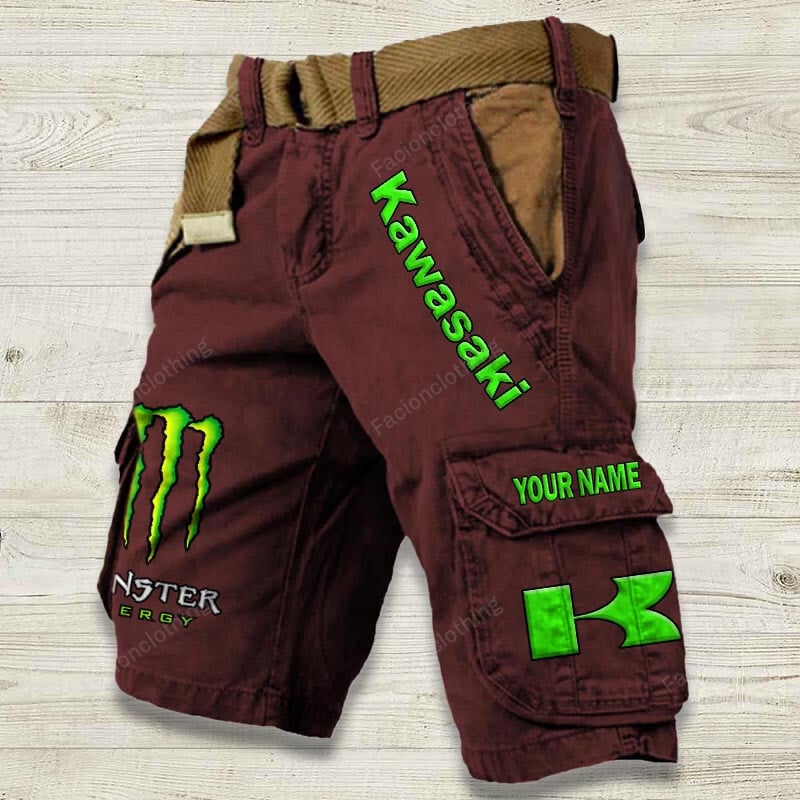 Sportswearmerch Kawasaki Motorcycle Denim Short For Fan