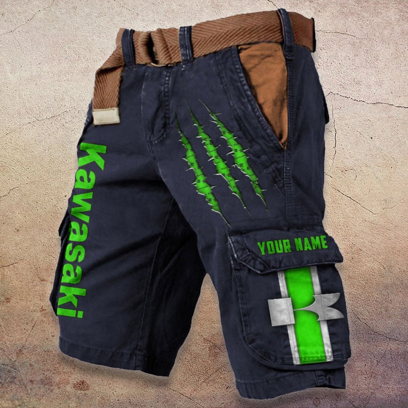 Sportswearmerch Kawasaki Motorcycle Denim Short For Fan