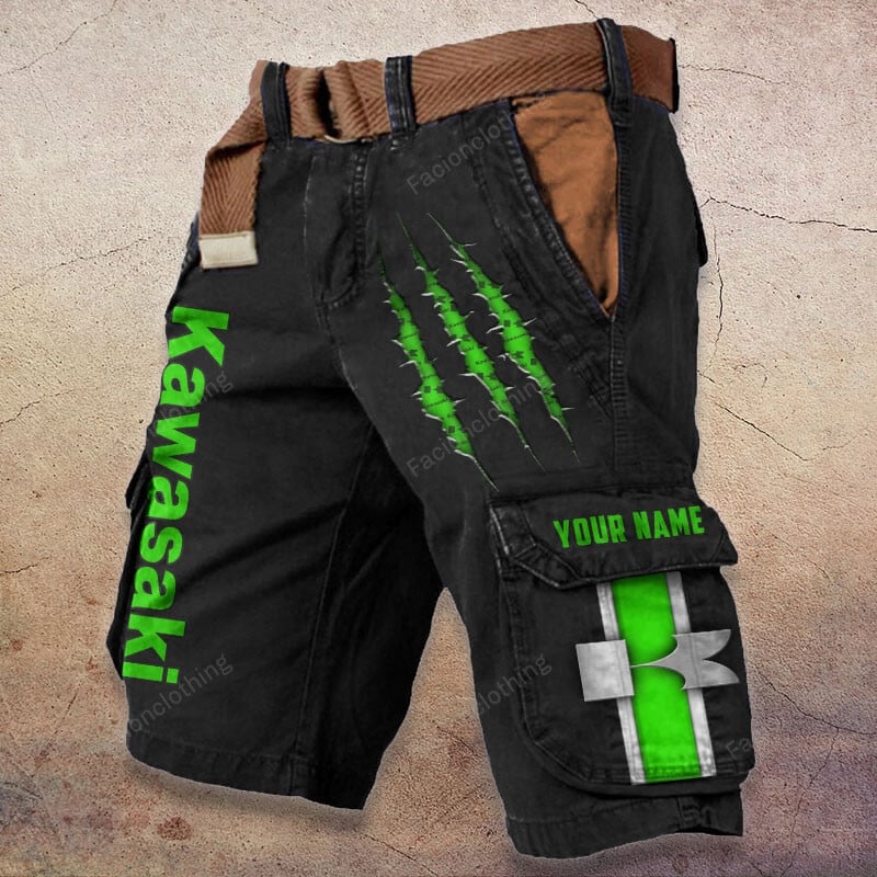 Sportswearmerch Kawasaki Motorcycle Denim Short For Fan