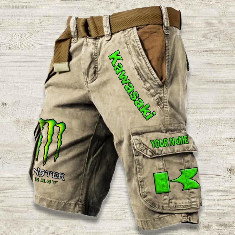 Sportswearmerch Kawasaki Motorcycle Denim Short For Fan