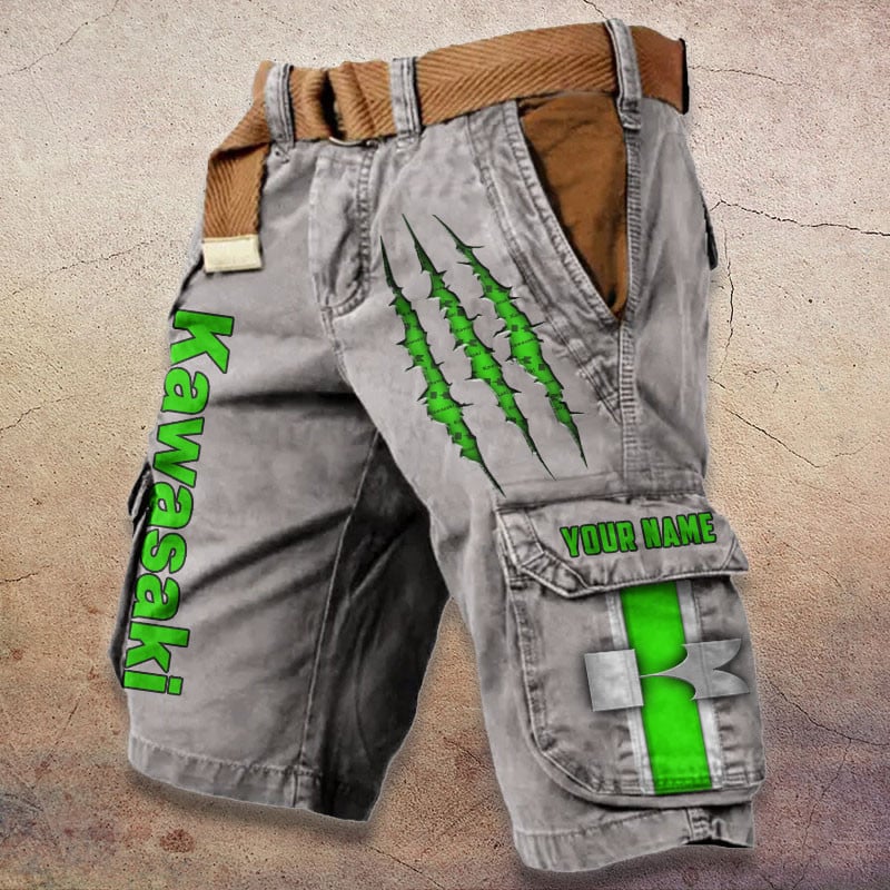 Sportswearmerch Kawasaki Motorcycle Denim Short For Fan