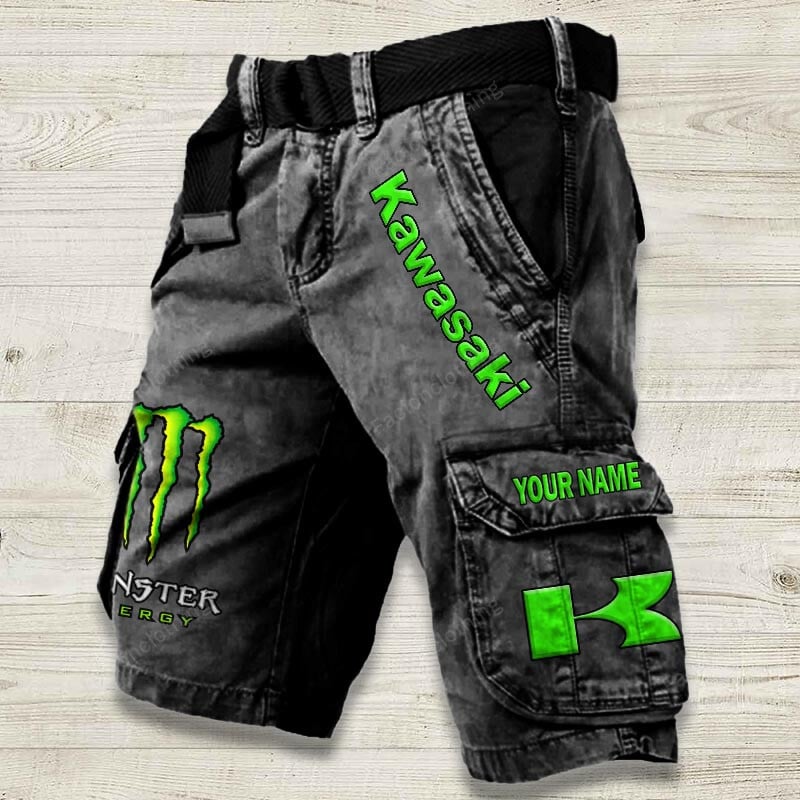 Sportswearmerch Kawasaki Motorcycle Denim Short For Fan