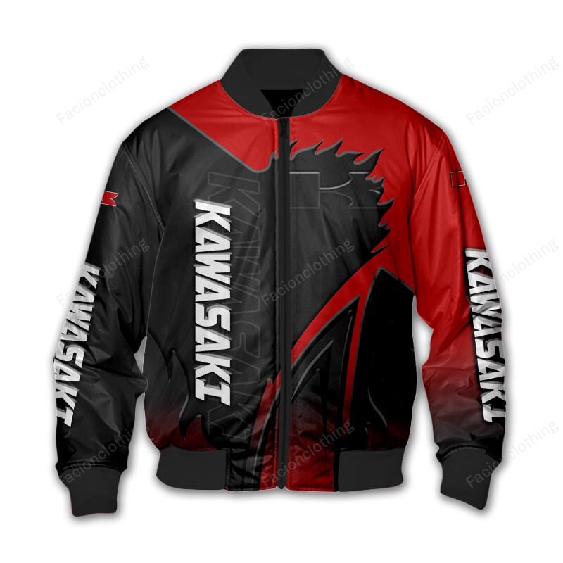 Sportswearmerch Kawasaki Motorcycle Personalized Bomber Jacket For Fan