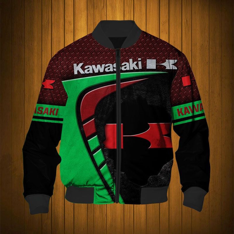 Sportswearmerch Kawasaki Motorcycle Personalized Fashion Bomber Jacket For Fan