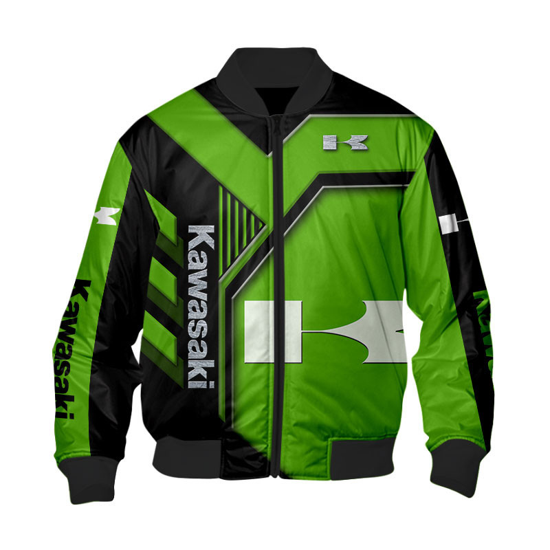 Sportswearmerch Kawasaki Motorcycle Personalized Fashion Bomber Jacket For Fan