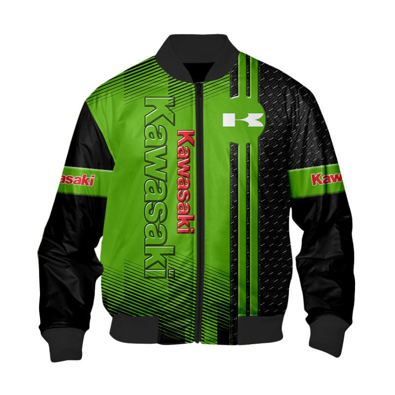 Sportswearmerch Kawasaki Motorcycle Personalized Fashion Bomber Jacket For Fan