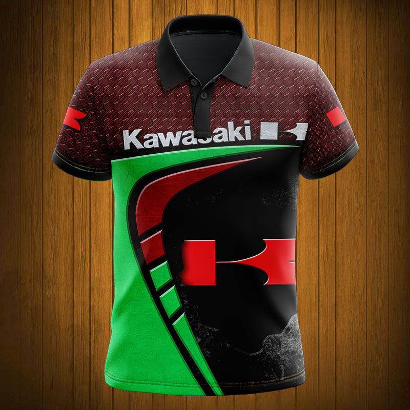 Sportswearmerch Kawasaki Motorcycle Personalized Fashion Polo Shirt For Fan