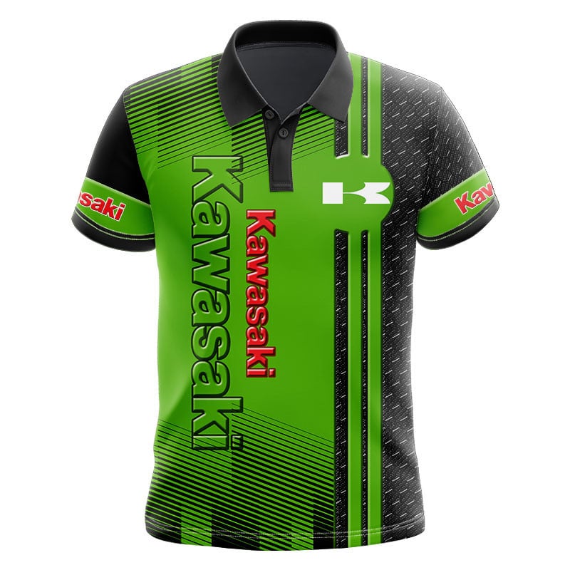Sportswearmerch Kawasaki Motorcycle Personalized Fashion Polo Shirt For Fan
