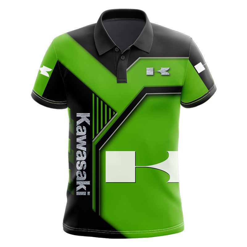 Sportswearmerch Kawasaki Motorcycle Personalized Fashion Polo Shirt For Fan
