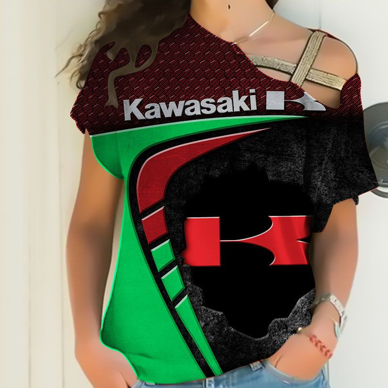 Sportswearmerch Kawasaki Motorcycle Personalized Fashion Strapless Short Sleeve For Fan
