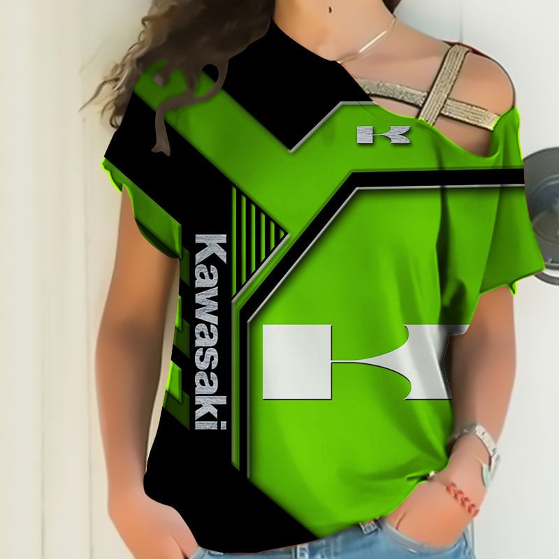 Sportswearmerch Kawasaki Motorcycle Personalized Fashion Strapless Short Sleeve For Fan