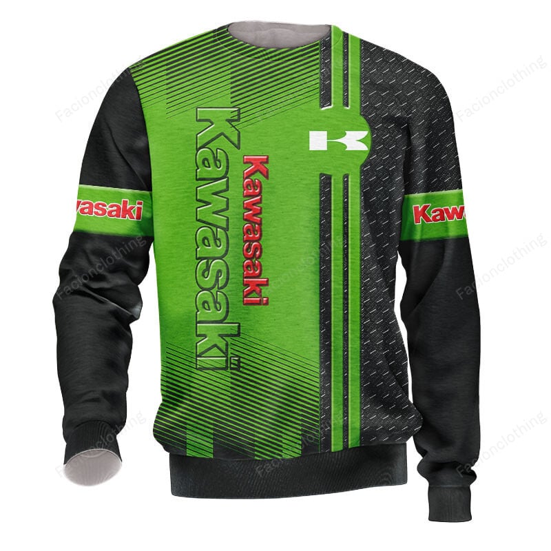 Sportswearmerch Kawasaki Motorcycle Personalized Fashion Sweater For Fan