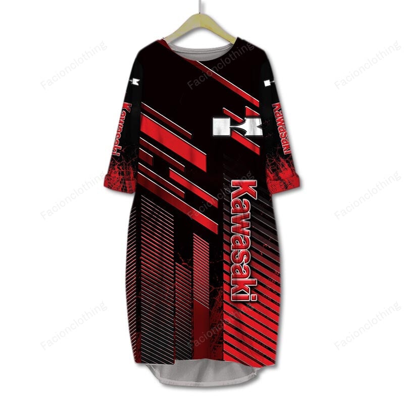Sportswearmerch Kawasaki Motorcycle Personalized Pocket Dress For Fan