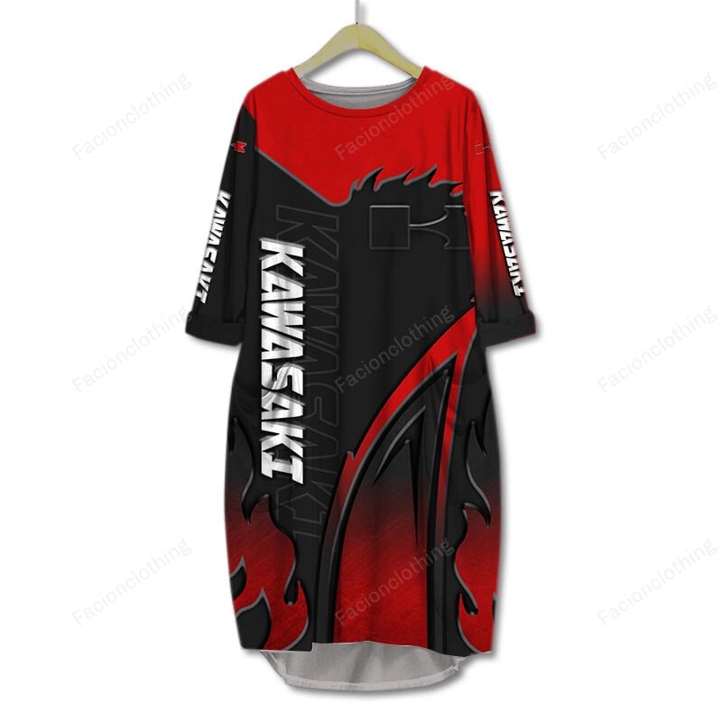 Sportswearmerch Kawasaki Motorcycle Personalized Pocket Dress For Fan