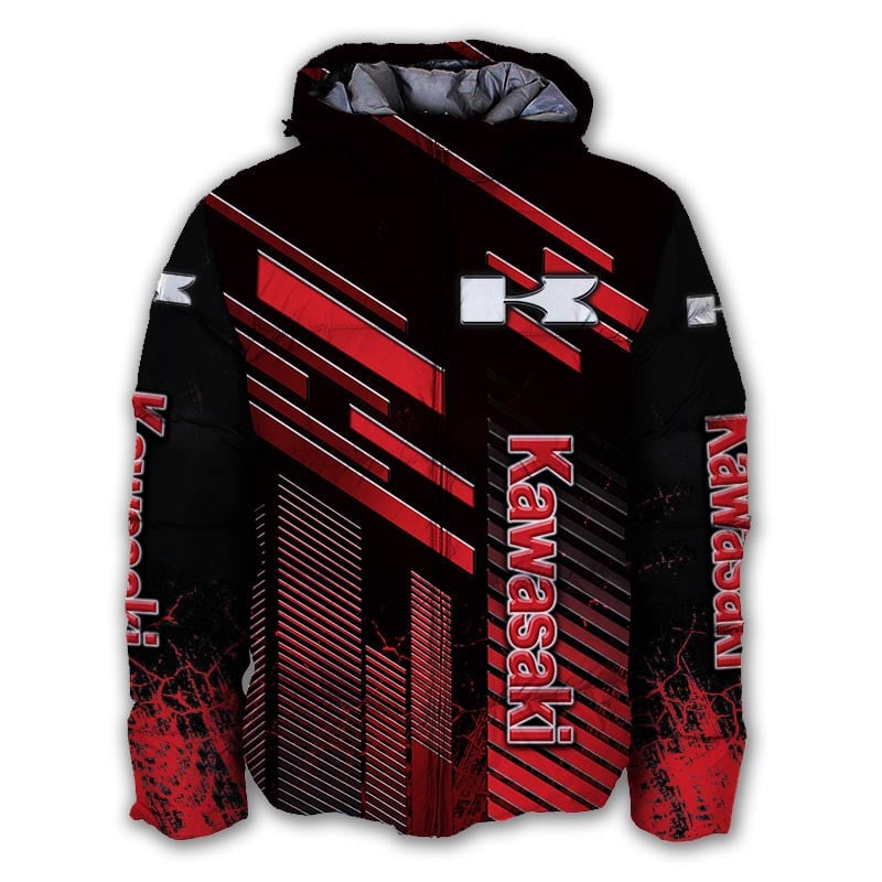 Sportswearmerch Kawasaki Motorcycle Personalized Puffer Jacket For Fan
