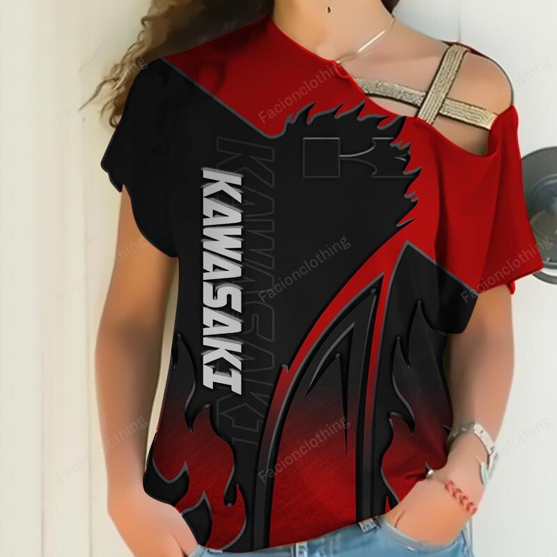 Sportswearmerch Kawasaki Motorcycle Personalized Women Shirt For Fan