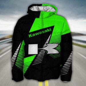 Sportswearmerch Kawasaki Motorcycle Puffer Jacket For Fan
