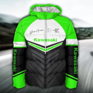Sportswearmerch Kawasaki Motorcycle Puffer Jacket For Fan