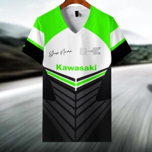 Sportswearmerch Kawasaki Motorcycle V-neck Women T-shirt For Fan