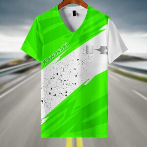 Sportswearmerch Kawasaki Motorcycle V-neck Women T-shirt For Fan
