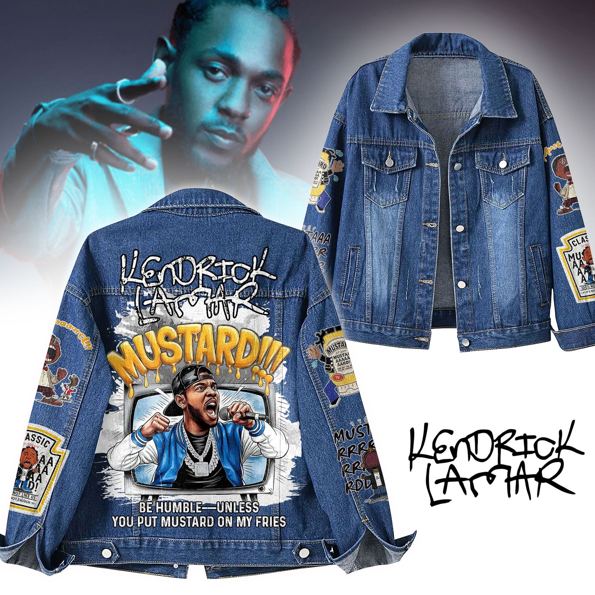 Sportswearmerch Kendrick Lamar Denim Jacket Gift For Fans