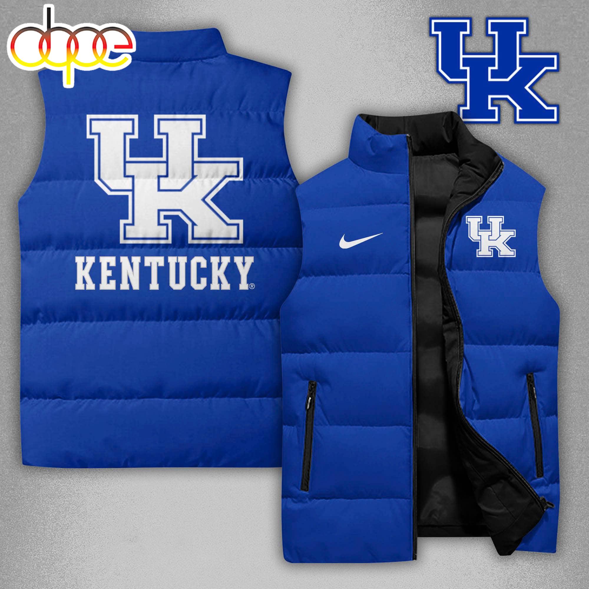 Sportswearmerch Kentucky Wildcats NCAA 2024 Personalized Sleeveless Puffer Jacket For Fan