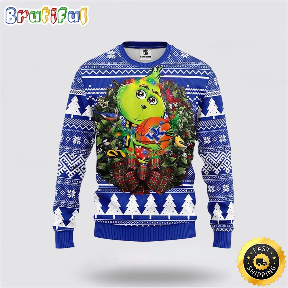 Sportswearmerch Kentucky Wildcats NCAA And Grinch Christmas Sweater For Fan