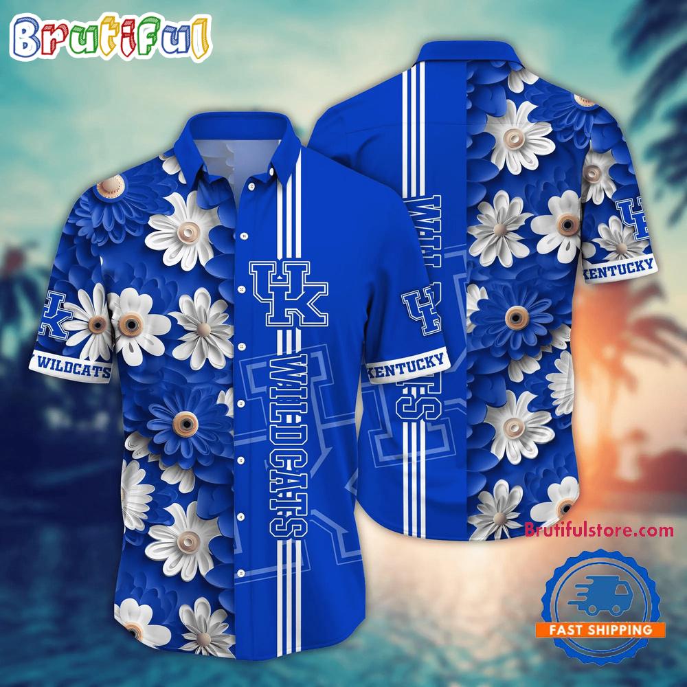 Sportswearmerch Kentucky Wildcats NCAA Flower Summer Personalized Hawaiian Shirt For Fan
