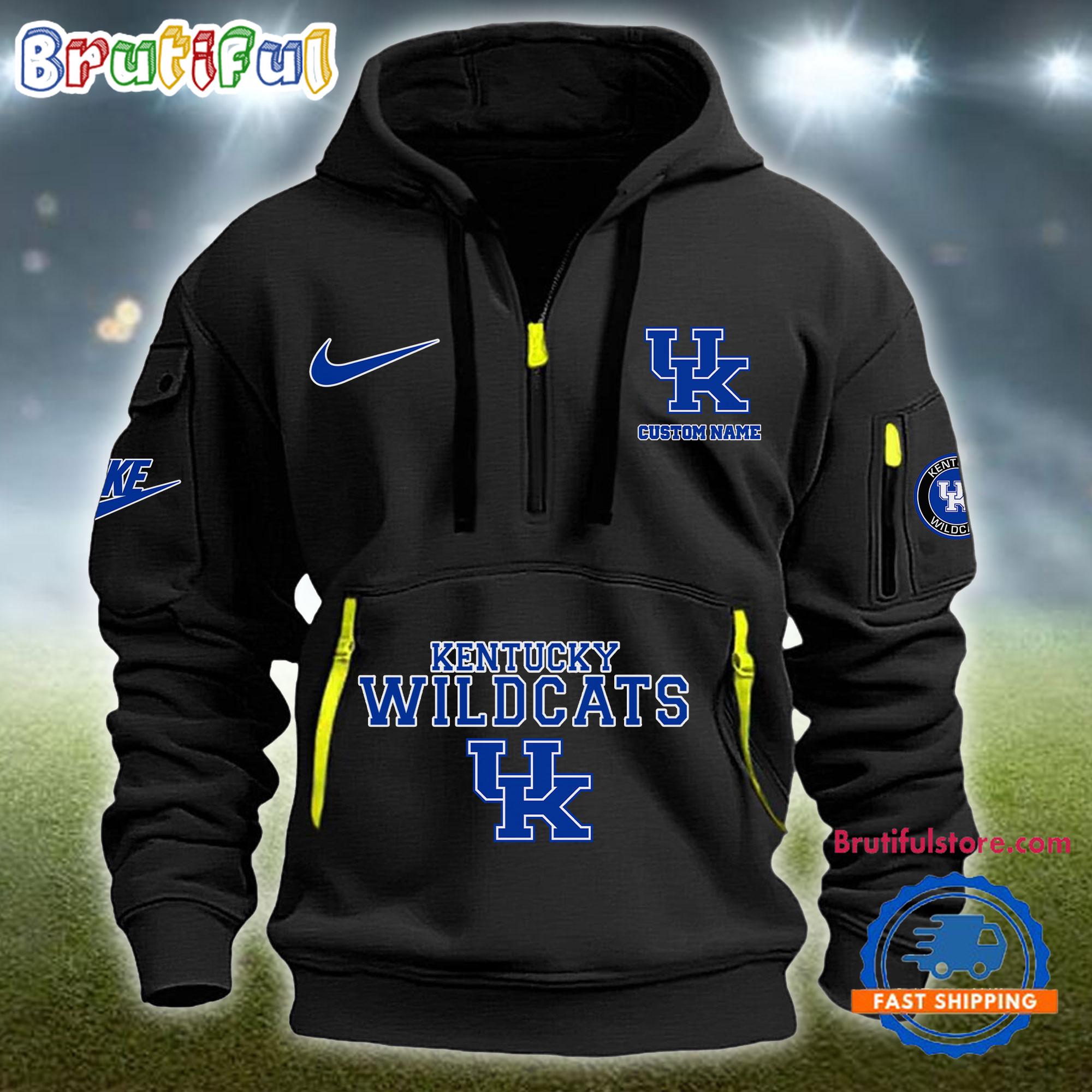 Sportswearmerch Kentucky Wildcats NCAA Half Zip Hoodie For Fan