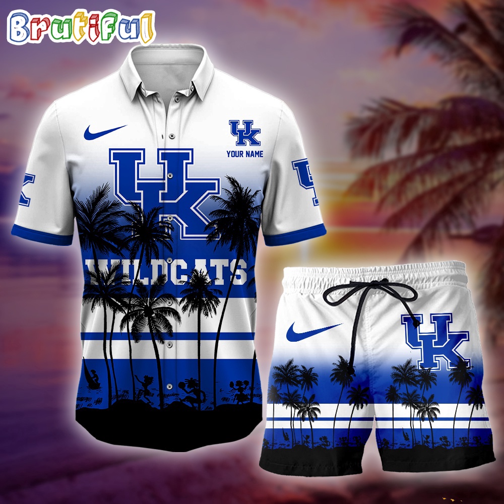 Sportswearmerch Kentucky Wildcats NCAA Palm Tree Summer Personalized Set Short Set For Fan