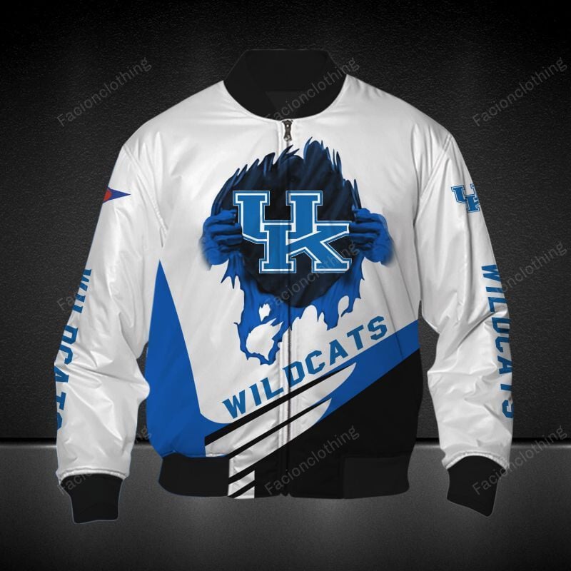 Sportswearmerch Kentucky Wildcats NCAA Personalized Bomber Jacket For Fan