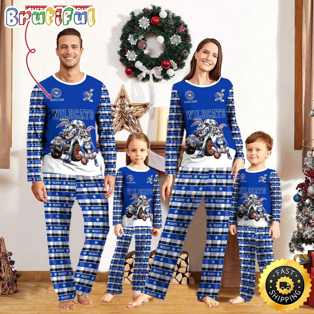 Sportswearmerch Kentucky Wildcats NCAA Personalized Pajamas Family For Fan