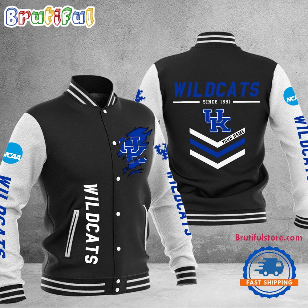 Sportswearmerch Kentucky Wildcats NCAA Personalized Personalized Baseball Jacket For Fan