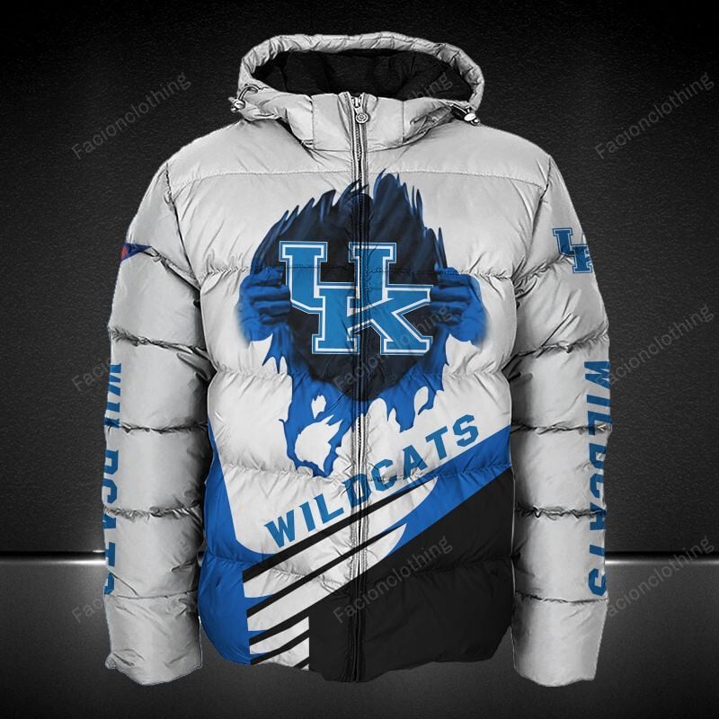Sportswearmerch Kentucky Wildcats NCAA Personalized Puffer Jacket For Fan