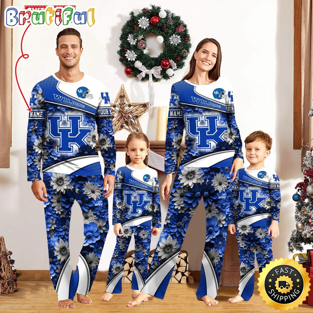 Sportswearmerch Kentucky Wildcats NCAA Sport Fans Personalized Pajamas Family For Fan