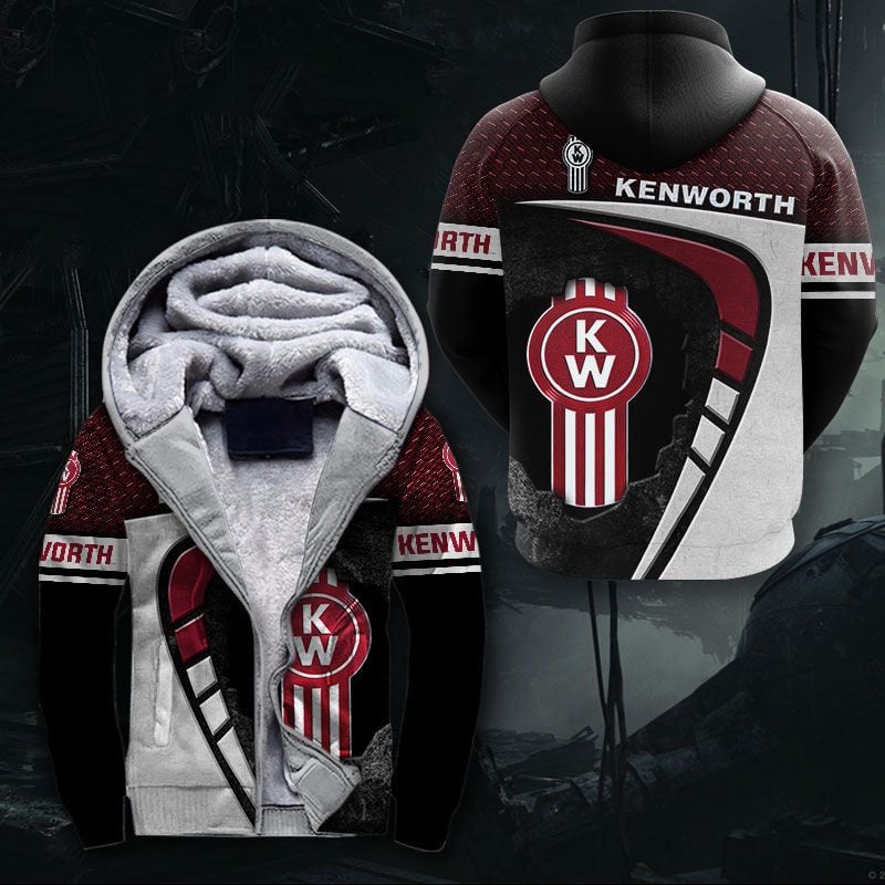 Sportswearmerch Kenworth Truck Personalized Fashion Fleece Zip Hoodie Jacket For Fan