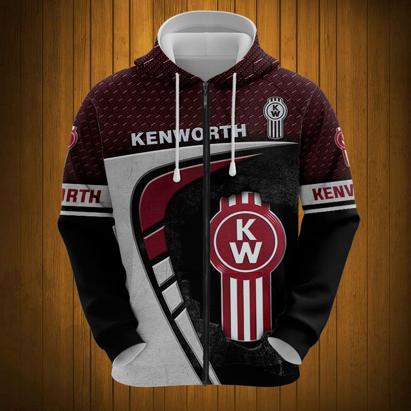 Sportswearmerch Kenworth Truck Personalized Fashion Zip Hoodie For Fan