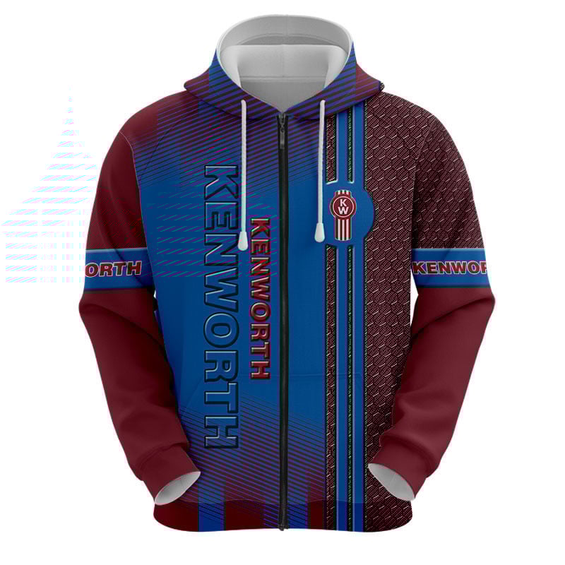 Sportswearmerch Kenworth Truck Personalized Fashion Zip Hoodie For Fan